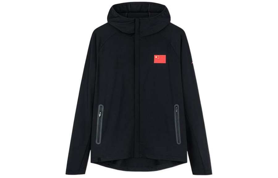 ANTA Jackets Men's Black Hooded Moderate Other