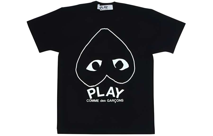 CDG Play Comme Des Garcons Play Inverted Outline Heart T shirt