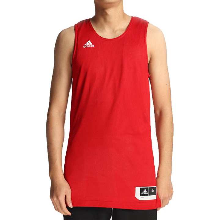 Adidas Adidas Tank Tops Men's Red U Neck Moderate Racerback