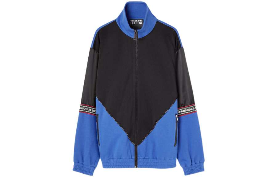 VERSACE JEANS COUTURE Jackets Men's Blue Baseball Collar Moderate Other