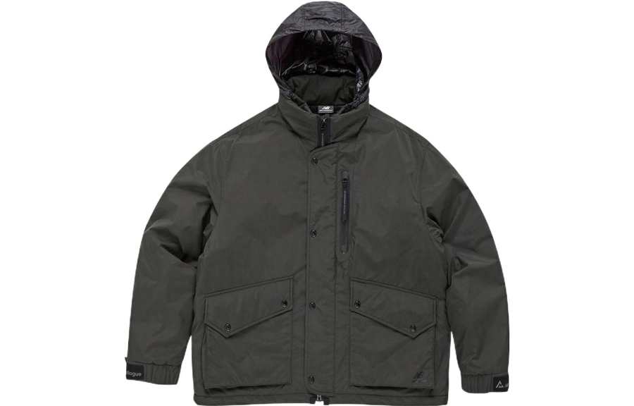 New Balance New Balance Jackets Unisex Army Green Detachable Hood Moderate Straight Fit