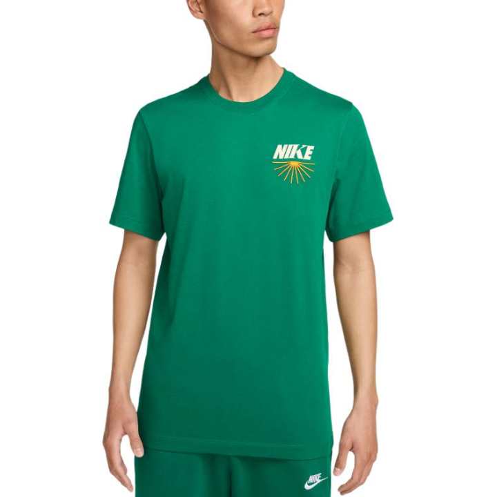 Nike Nike T Shirts Men's Green Crew Neck Moderate