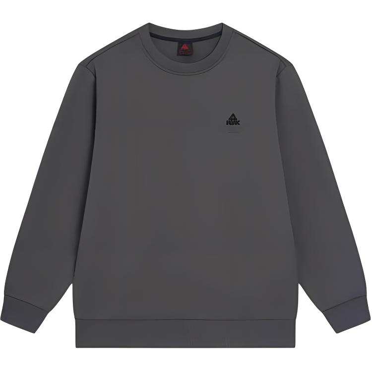 PEAK Sports Life Collection Classic Collection, Solid Color Crew Neck Comfortable And Breathable Fleece Lined Thermal