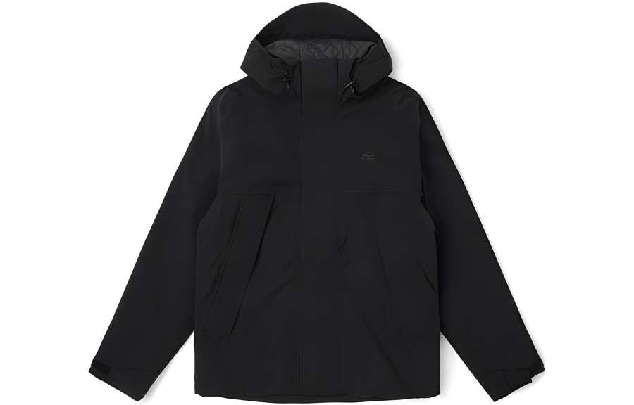 LACOSTE LACOSTE Jackets Men's Black Hooded Moderate Other