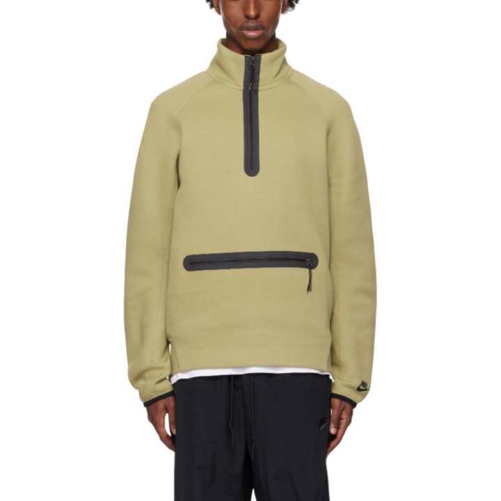 Nike Nike Sweatshirts Men's Olive Stand Collar Moderate