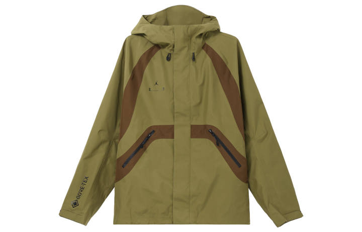 Jordan Jordan Jackets Men's Green Hooded Moderate Hard Shell