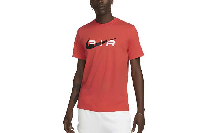 Nike Nike T Shirts Men's Red Crew Neck Moderate Straight Fit
