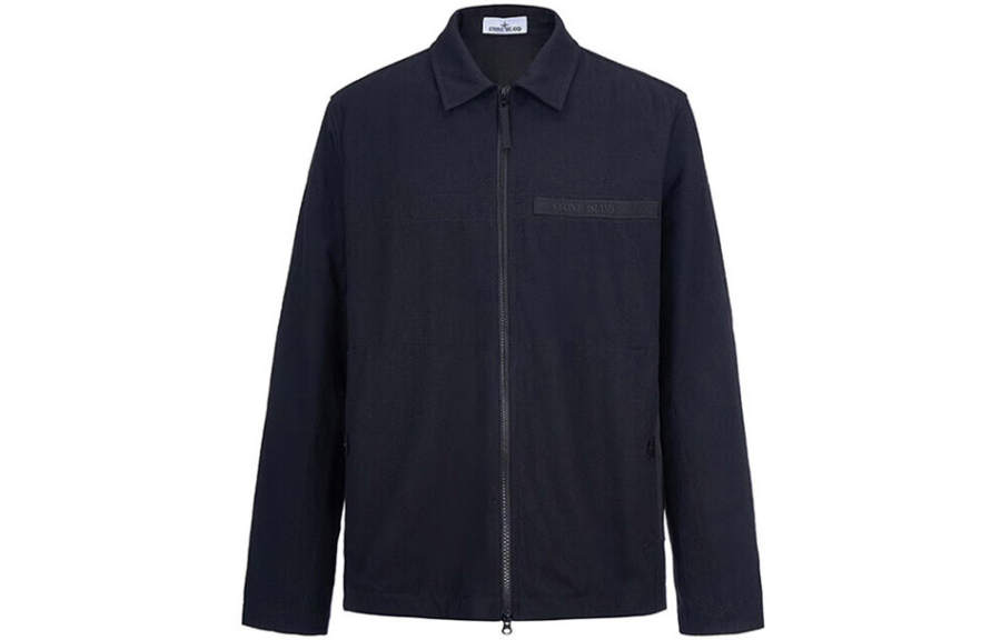 STONE ISLAND Jackets Men's Black Lapel Moderate Straight Fit