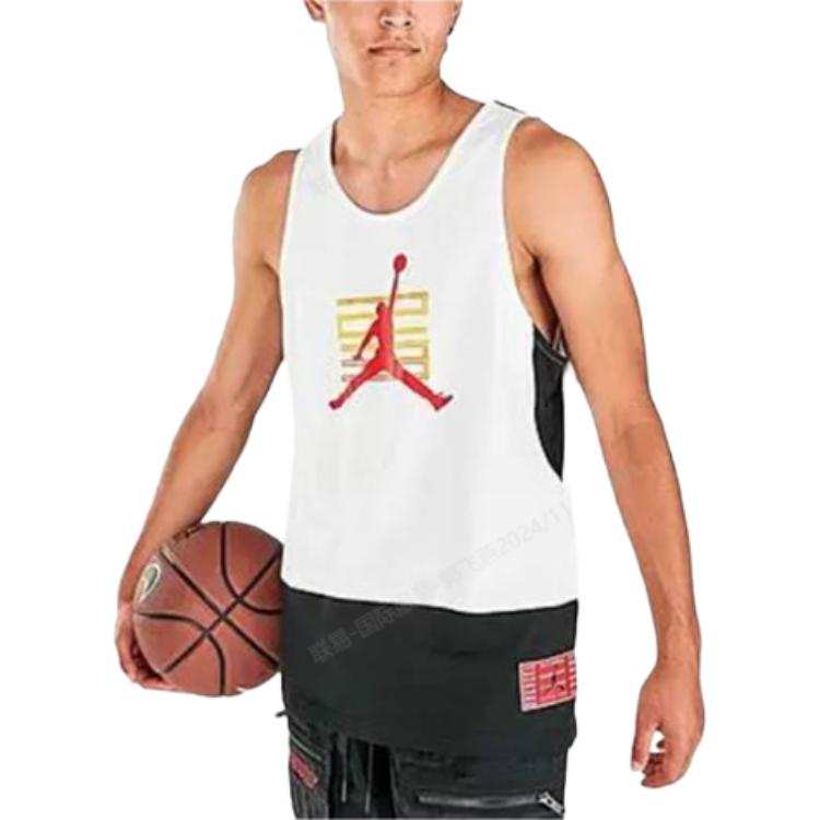 Jordan Jordan Apparel Tank Tops Men's White Crew Neck Moderate Straight Fit