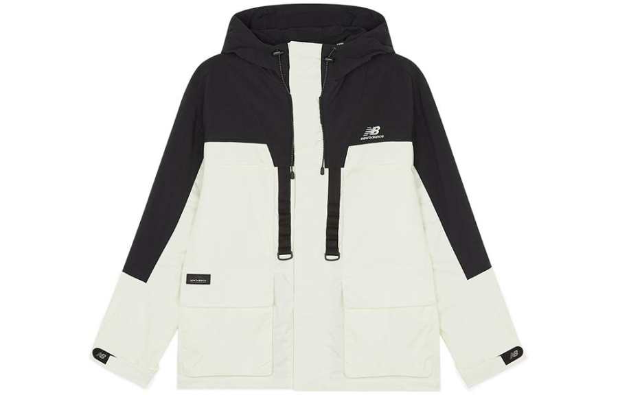 New Balance New Balance Jackets Men's White Hooded Moderate Straight Fit