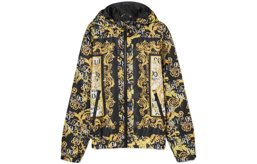 VERSACE JEANS COUTURE 【Previous Season】logo-print hooded jacket