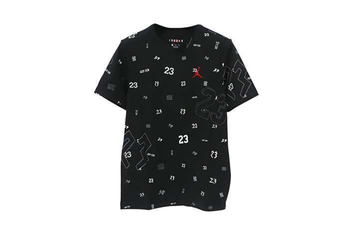Jordan Jordan T Shirts Men's Black Crew Neck Moderate Straight Fit