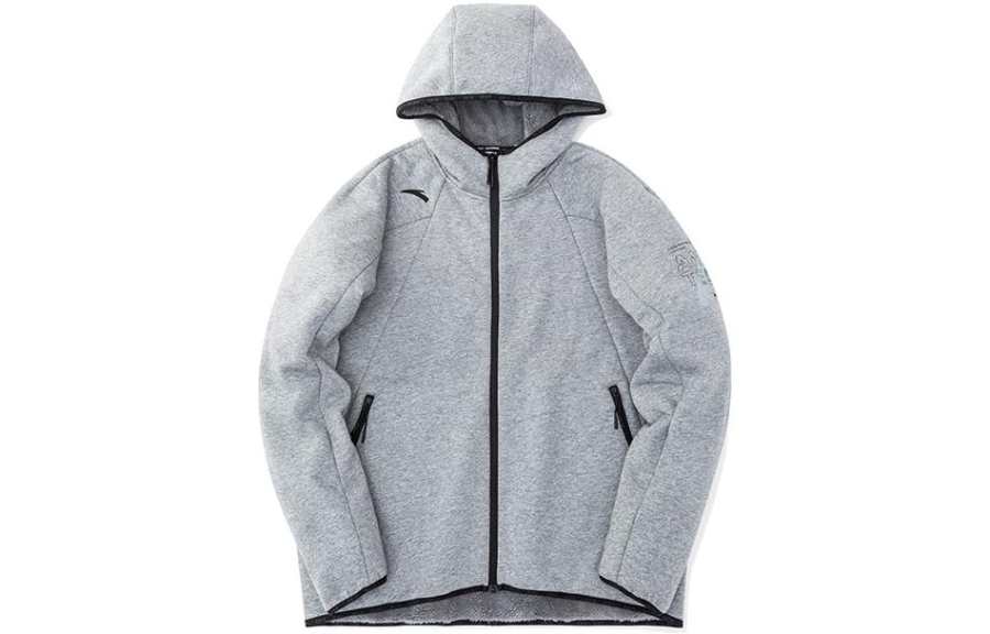 ANTA Jackets Men's Gray Hooded Moderate Other