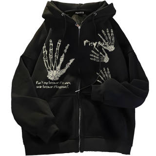 PISYPOX Sweatshirts Unisex Hooded Moderate Cardigan