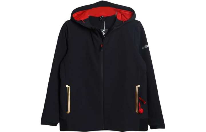 Adidas Adidas Jackets Men's Black Hooded Moderate Workwear