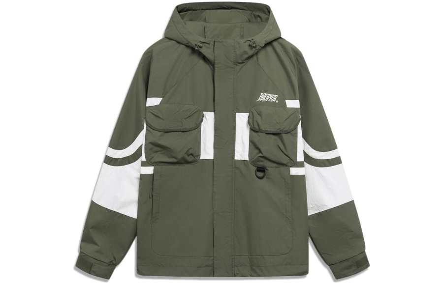 Li-Ning Li Ning Jacket Men's Army Canvas Green Ecru