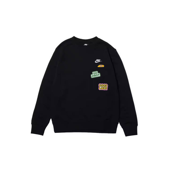Nike Nike Sweatshirts Men's Black Crew Neck Moderate Regular