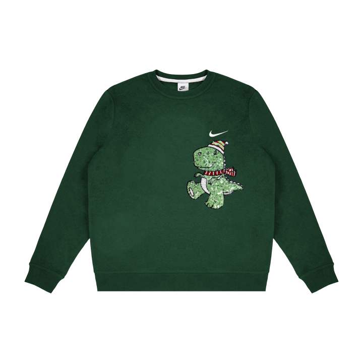Nike Nike Sweatshirts Unisex Green Crew Neck Moderate Regular