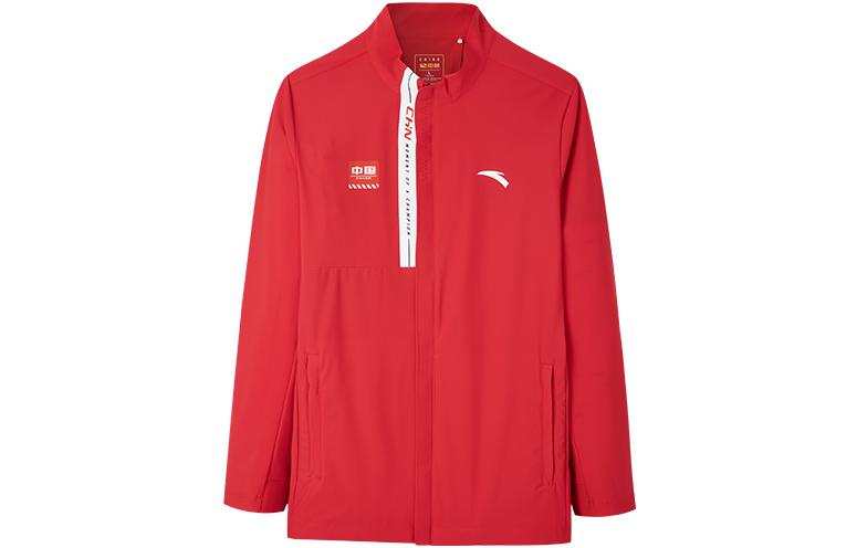 ANTA ANTA Jackets Men's Red Stand Collar Moderate Other