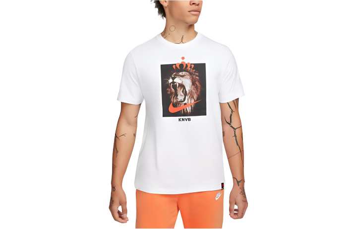 Nike Nike T Shirts Men's White Crew Neck Moderate Straight Fit