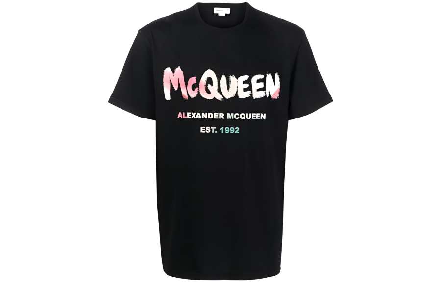 Alexander McQueen 【Previous Season】abstract logo-print T-shirt