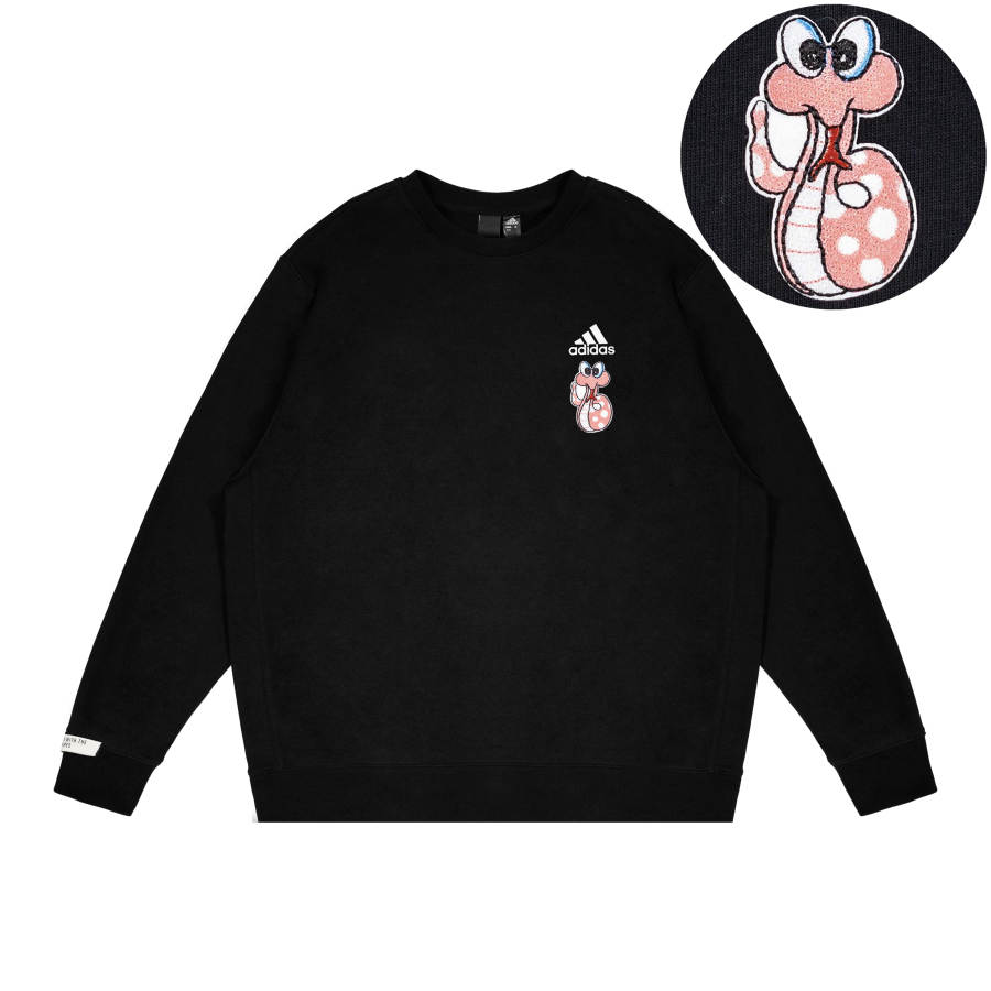 Adidas Adidas Sweatshirts Unisex Black Crew Neck Moderate Regular