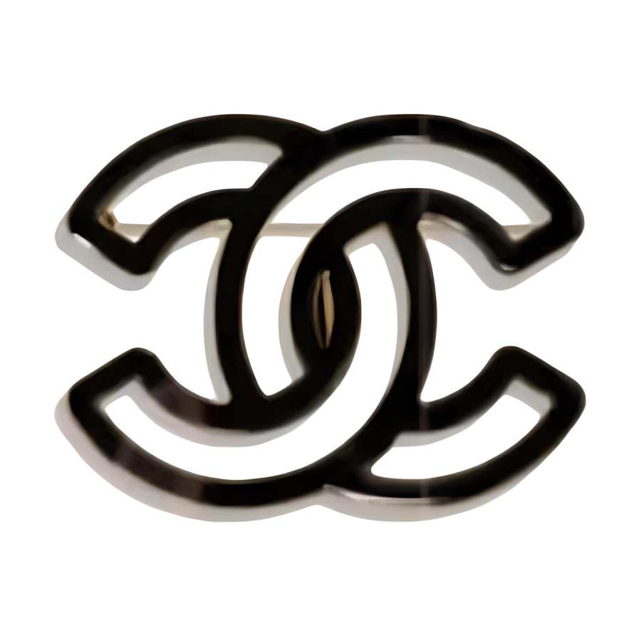 CHANEL Metal Brooches Women's Black
