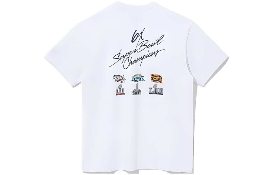 New Era T Shirts Men's White Crew Neck Moderate