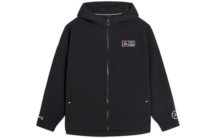 Li-Ning Li Ning Jackets Men's Black Hooded Moderate Wind Shell