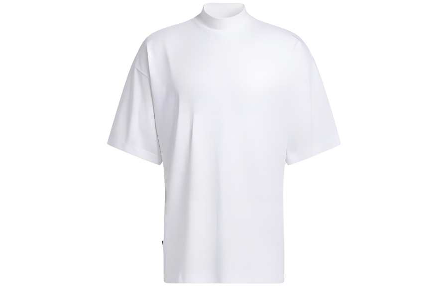 Adidas Adidas T Shirts Men's White Half Turtleneck Moderate Straight Fit