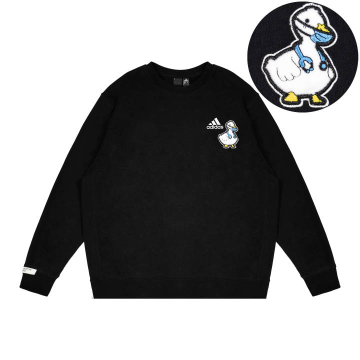 Adidas Adidas Sweatshirts Unisex Black Crew Neck Moderate Regular