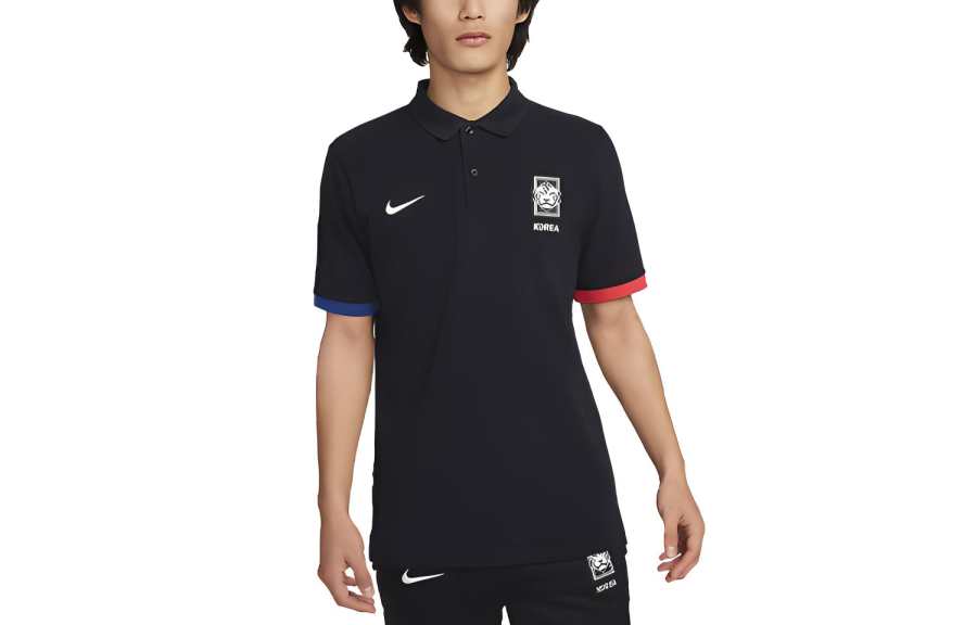 Nike Nike Polo Shirts Men's Black Polo Collar Moderate Straight Fit