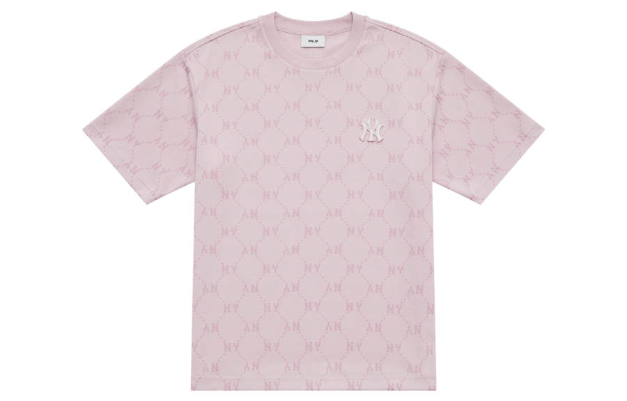MLB MLB MONOGRAM SS25 T Shirt Unisex Hemp Pink