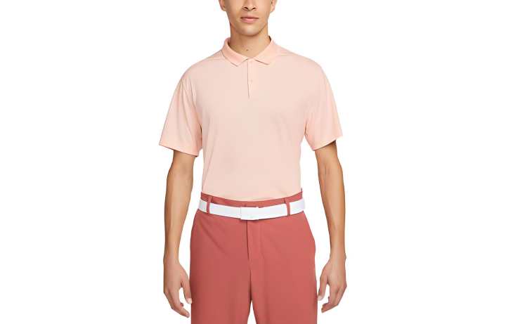 Nike Nike Polo Shirts Men's Pink Polo Collar Moderate Straight Fit