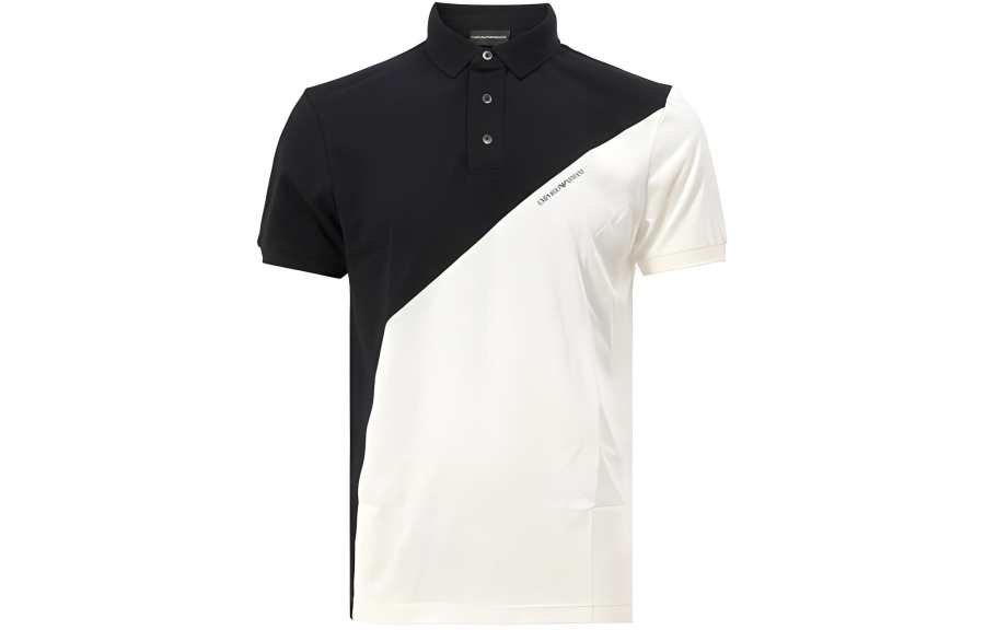 EMPORIO ARMANI Polo Shirt Men's Black White