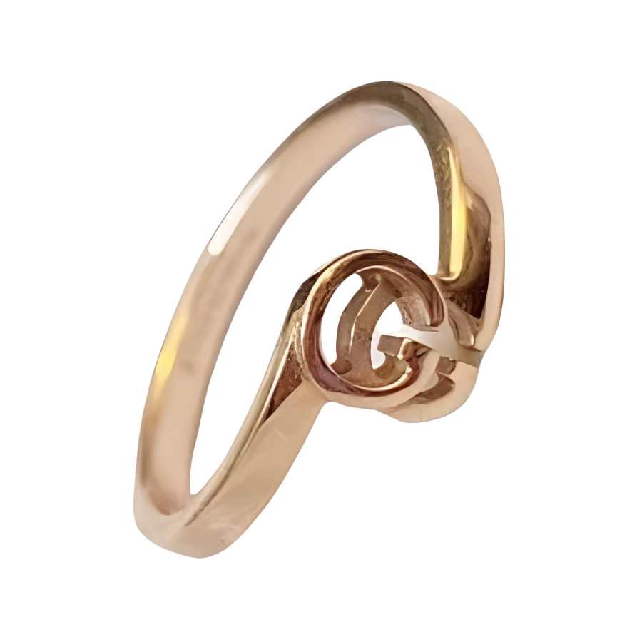 GUCCI GG Running 18K Rose Gold Rings Unisex Rose Gold