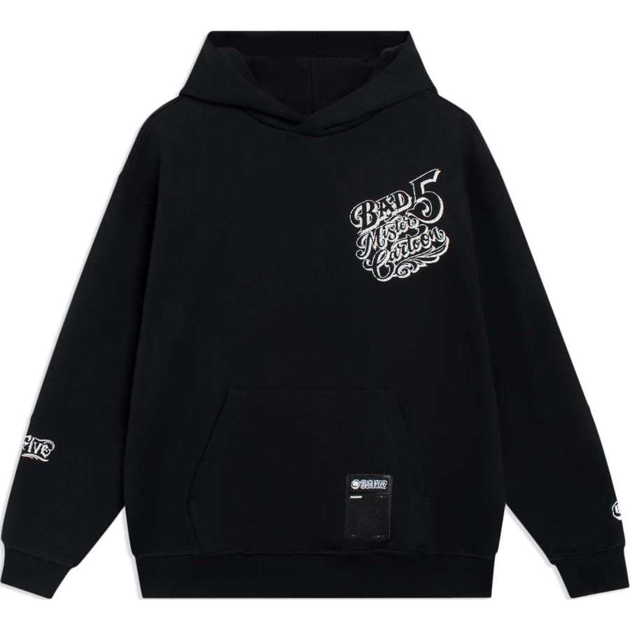 Li-Ning Li Ning Sweatshirts Men's Black Hooded Moderate Regular