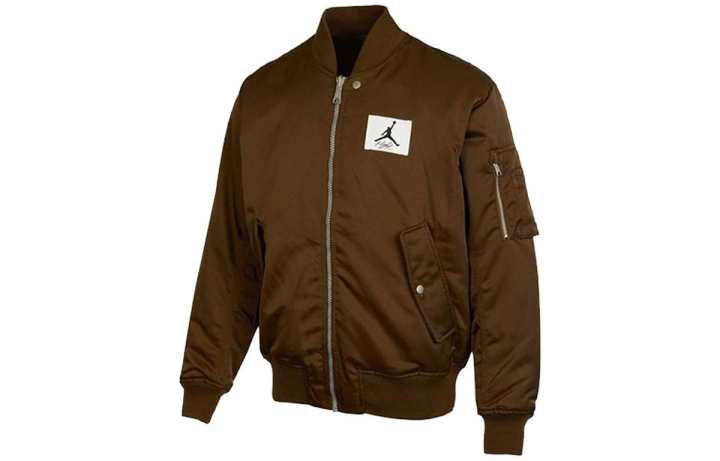 Jordan Jordan Jackets Men's Brown Baseball Collar Moderate Pilot