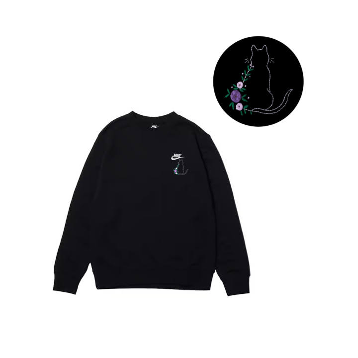 Nike Nike Sweatshirts Men's Black Crew Neck Moderate Regular