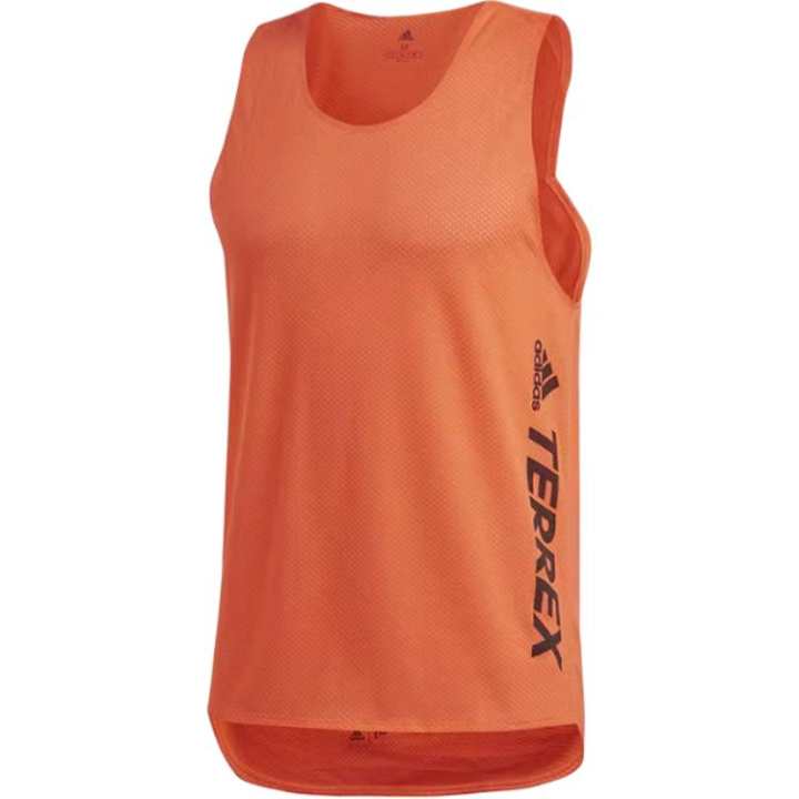 Adidas Adidas Tank Tops Men's Orange Crew Neck Moderate Other