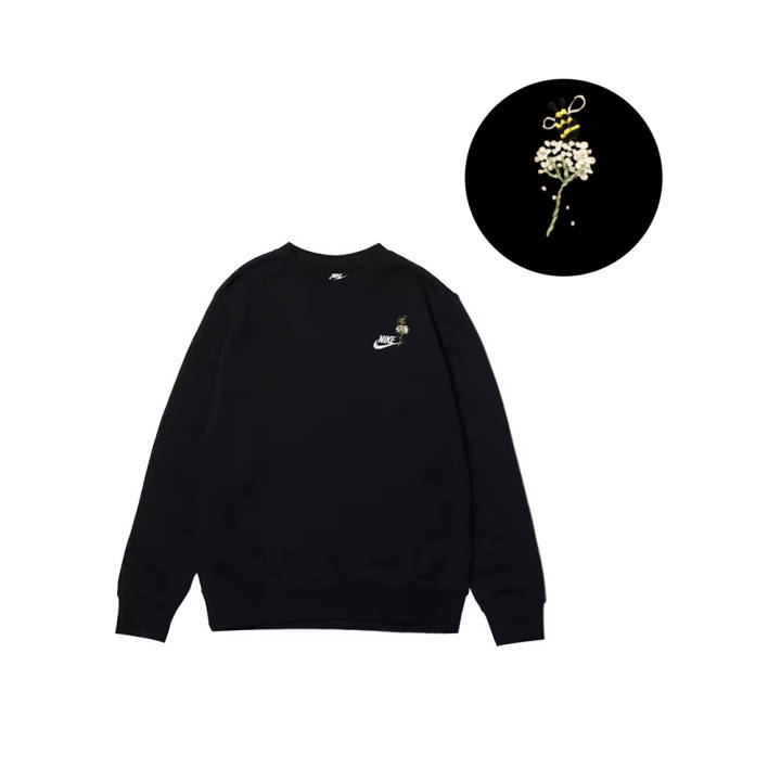 Nike Nike Sweatshirts Men's Black Crew Neck Moderate Regular