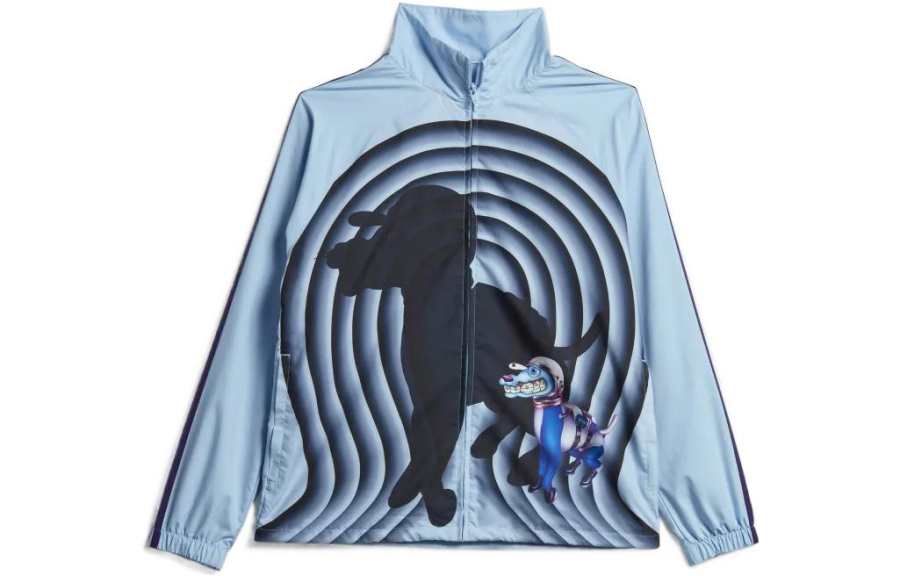 Adidas Originals Kerwin Frost Collection Jackets Men's Pink Blue Stand Collar Moderate Other