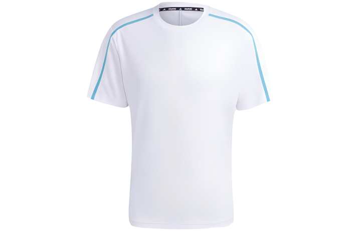 Adidas Adidas T Shirts Men's White Crew Neck Moderate Straight Fit