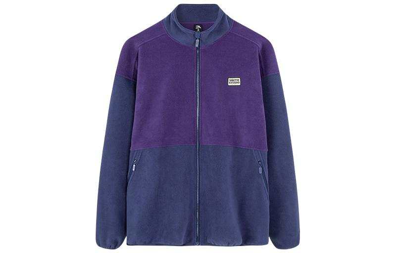 Anta Life Collection Print Letter Zippered Fleece Lined Long Sleeved Shirt Jacket Men's