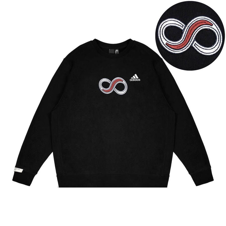 Adidas Adidas Sweatshirts Unisex Black Crew Neck Moderate Regular