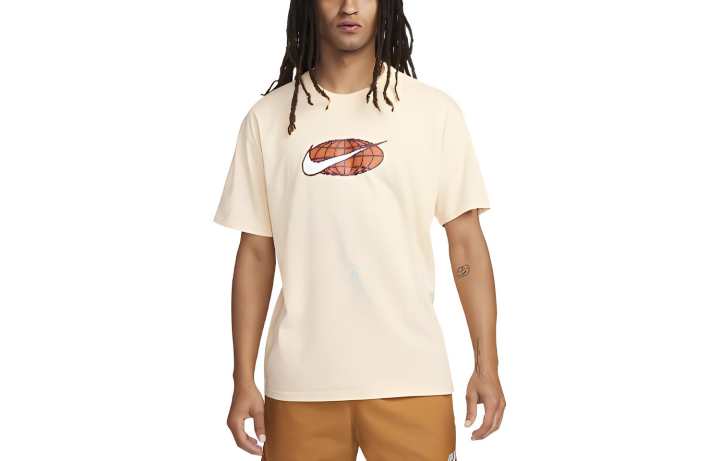 Nike Nike T Shirts Men's Wheat Crew Neck Moderate Straight Fit