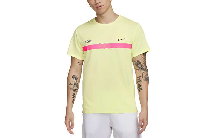 Nike Nike Dri Fit Miler T Shirt Men's Yellow Green