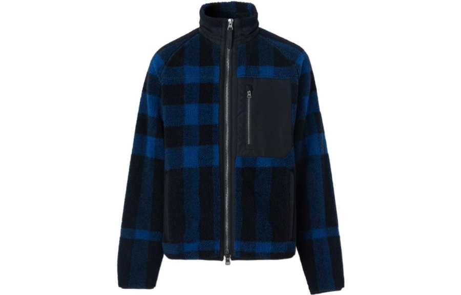 Burberry Burberry Exploded Check Fleece Funnel Neck Jacket