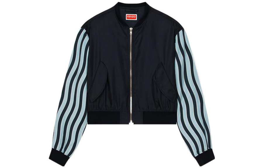 KENZO KENZO Jackets Men's Blue Baseball Collar Moderate Other