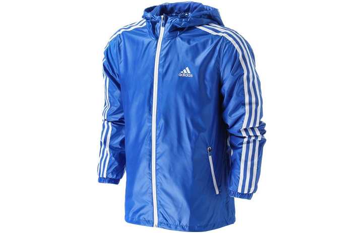 Adidas Adidas Jackets Men's Blue Hooded Moderate Straight Fit
